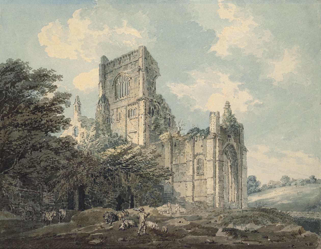 Kirkstall Abbey, Yorkshire, 18th century by Thomas Girtin