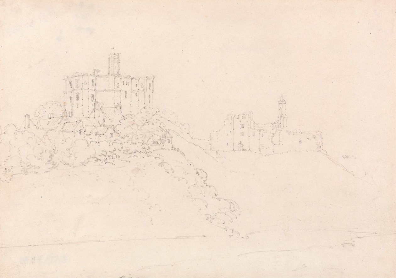 Warkworth Castle, Northumberland by Thomas Girtin