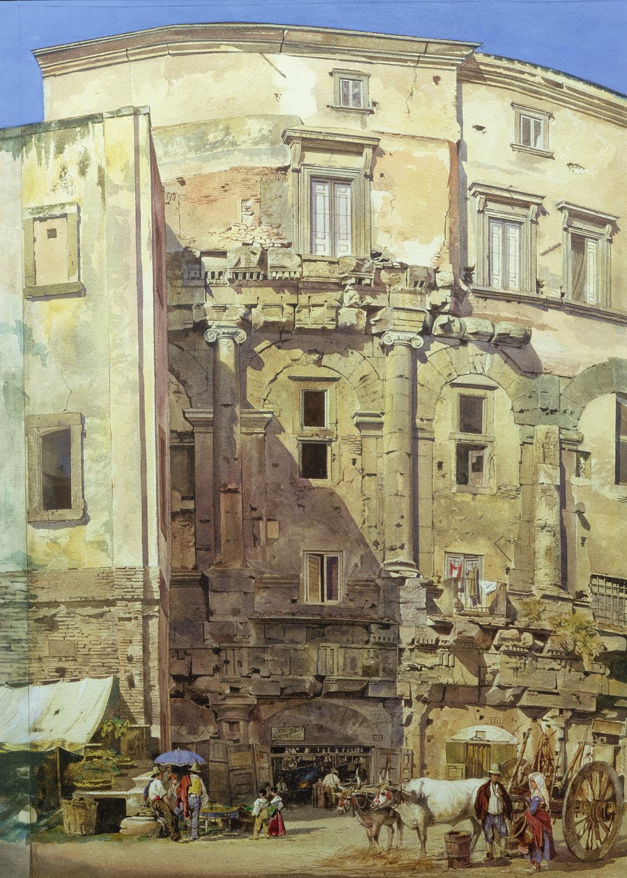 Theatre of Marcellus, Rome by Thomas Hartley Cromek
