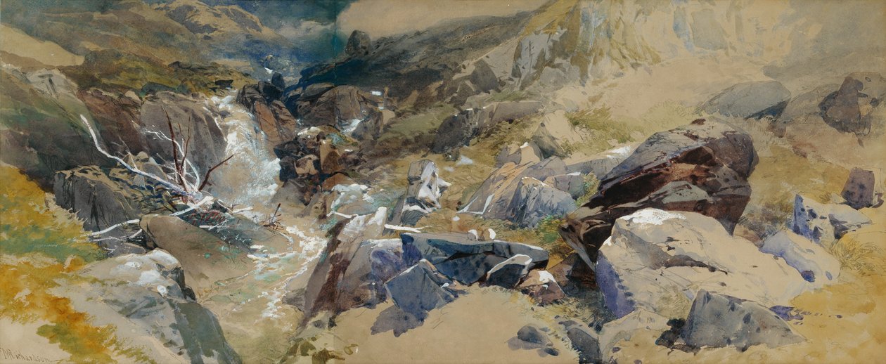 A Rocky Stream in Scotland by Thomas Miles II Richardson