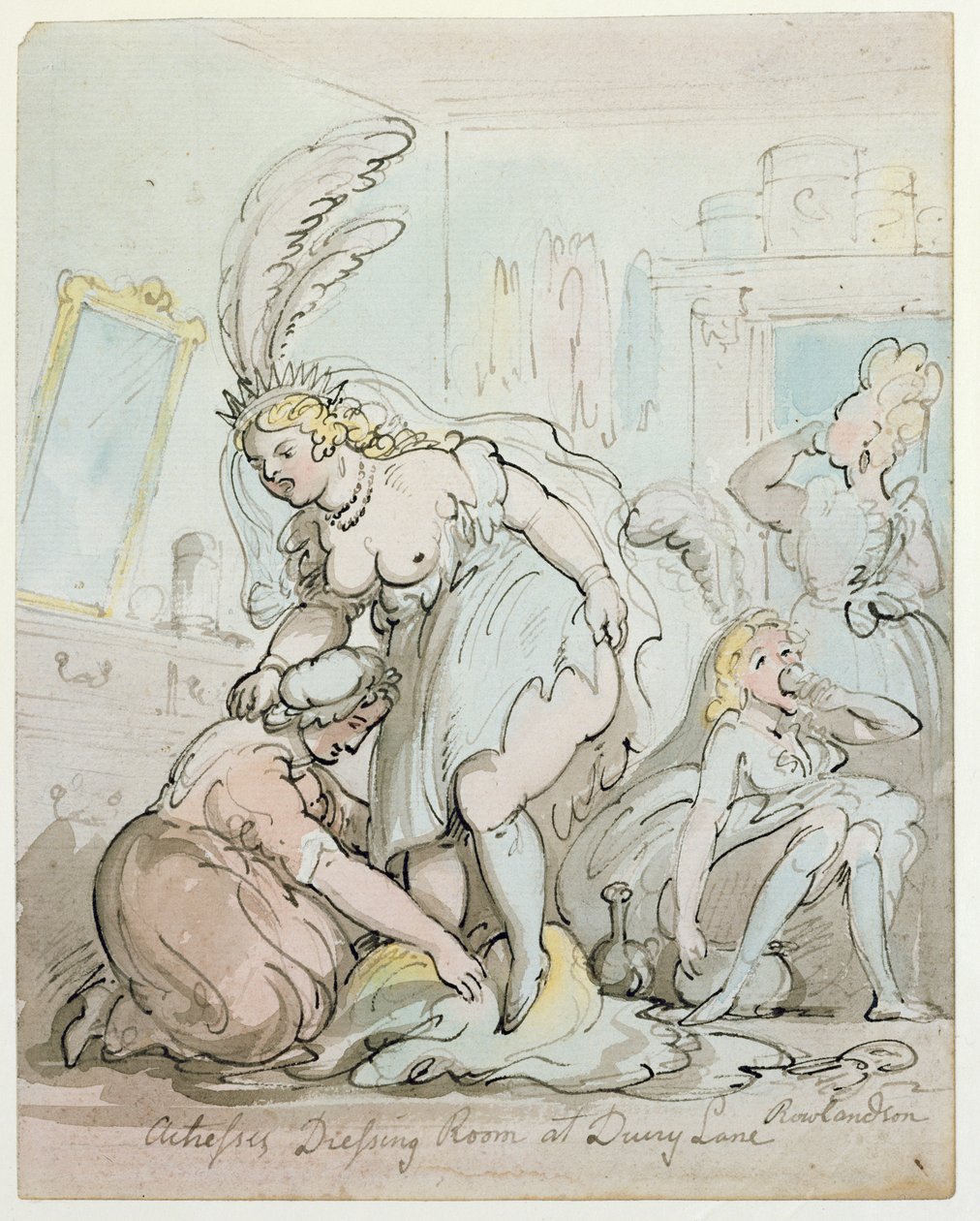 Actresses Dressing Room at Drury Lane by Thomas Rowlandson