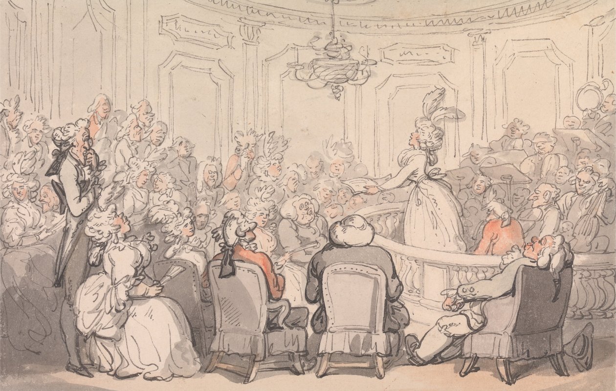 Comforts of Bath - The Concert by Thomas Rowlandson