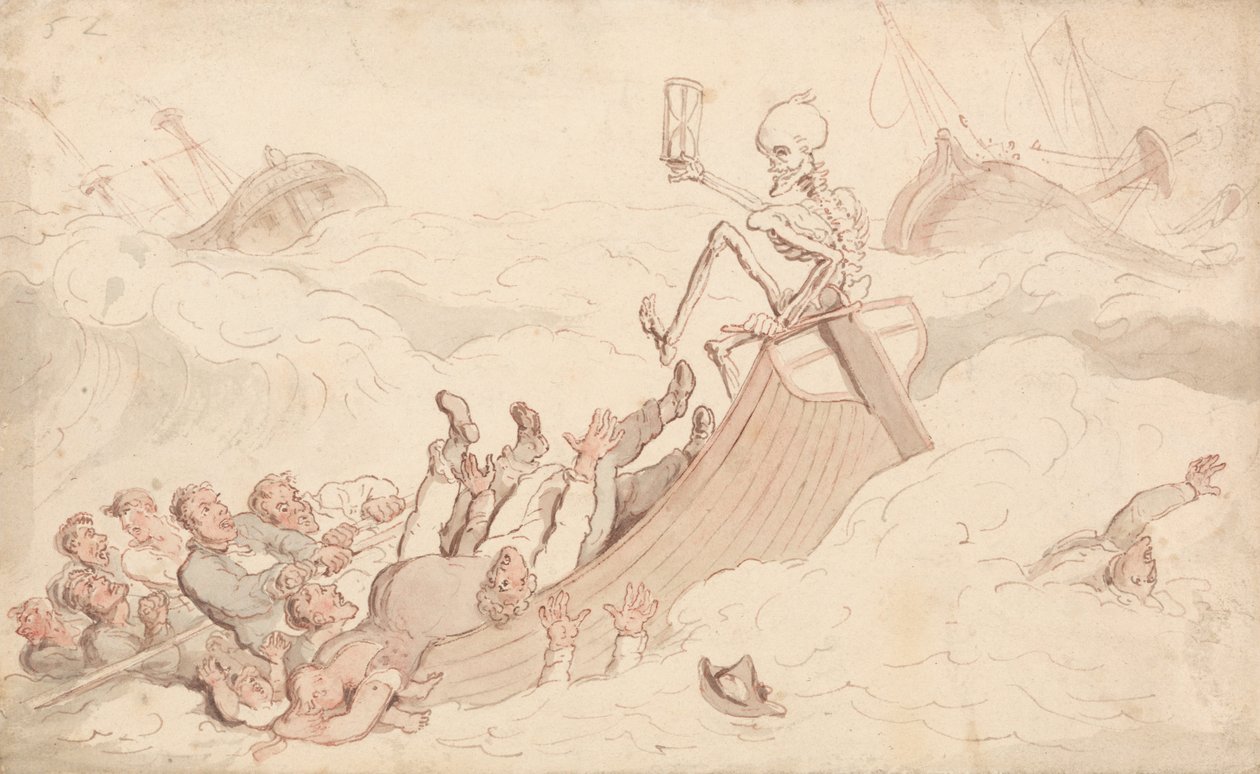 Death Turned Pilot by Thomas Rowlandson