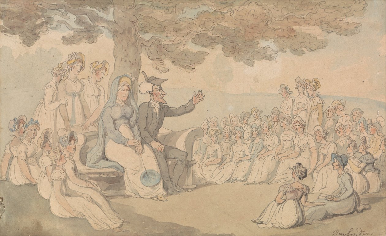 Dr. Syntax Visits a Boarding School for Young Ladies by Thomas Rowlandson