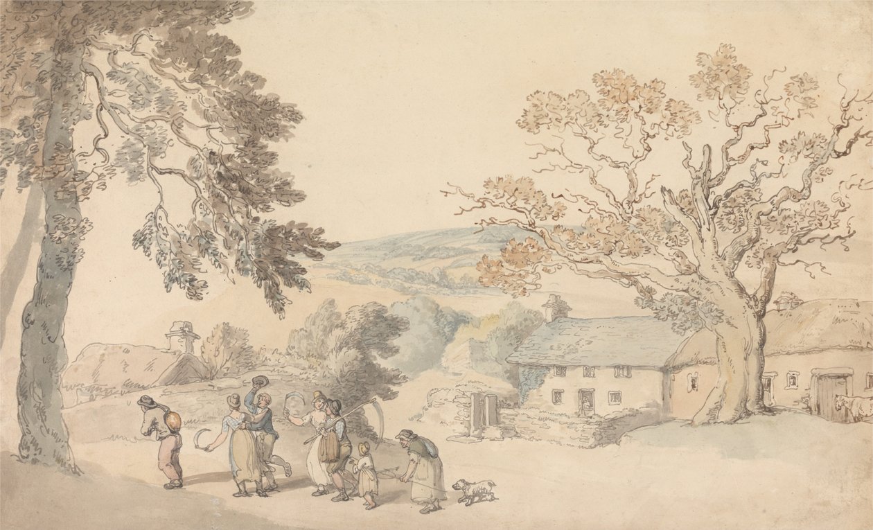 Harvesters Setting Out by Thomas Rowlandson