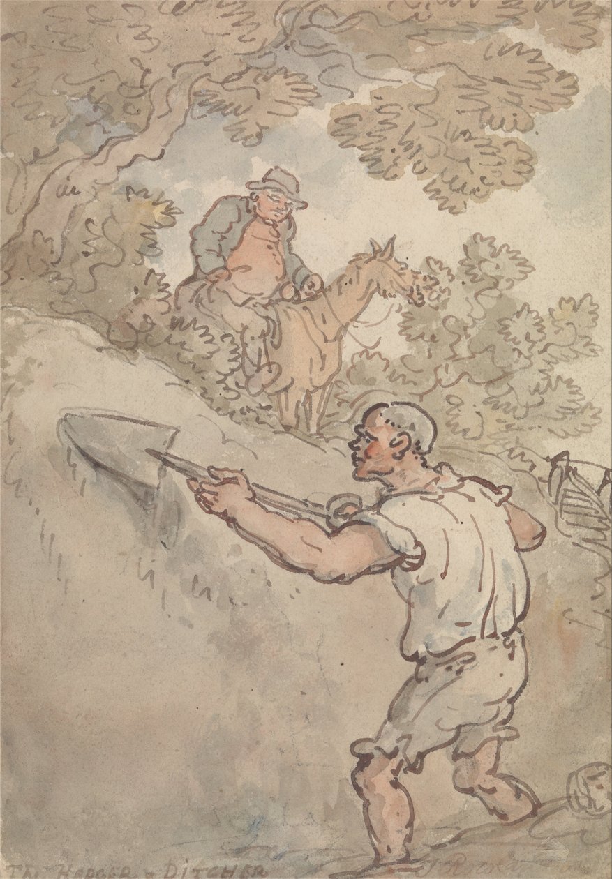 The Hedger and Ditcher by Thomas Rowlandson