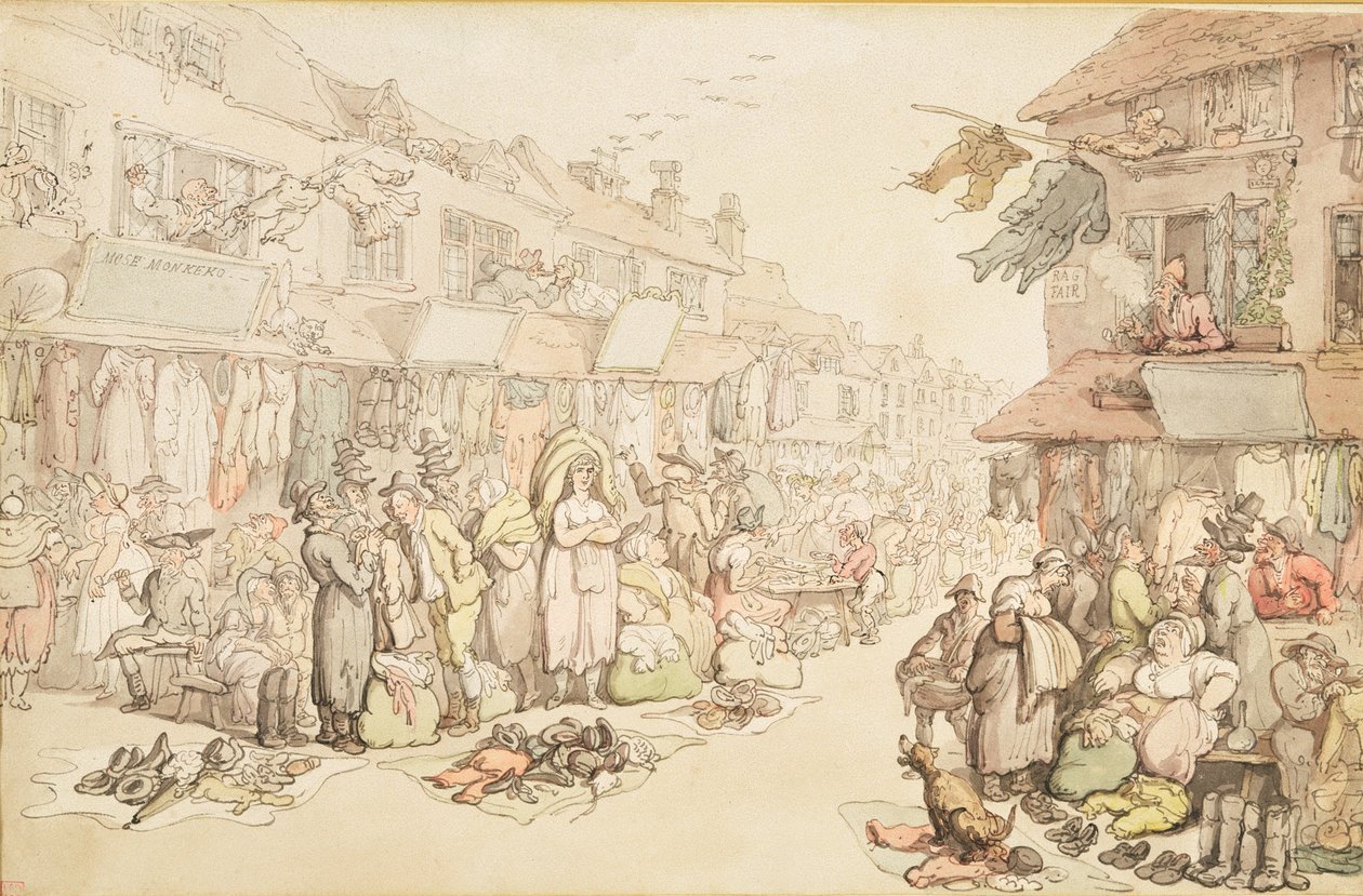 The Rag Fair by Thomas Rowlandson