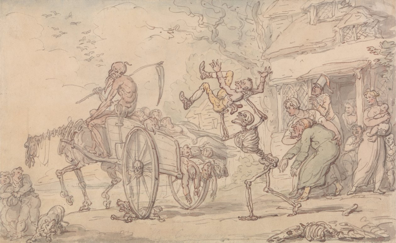 Time and Death and Goody Barton by Thomas Rowlandson