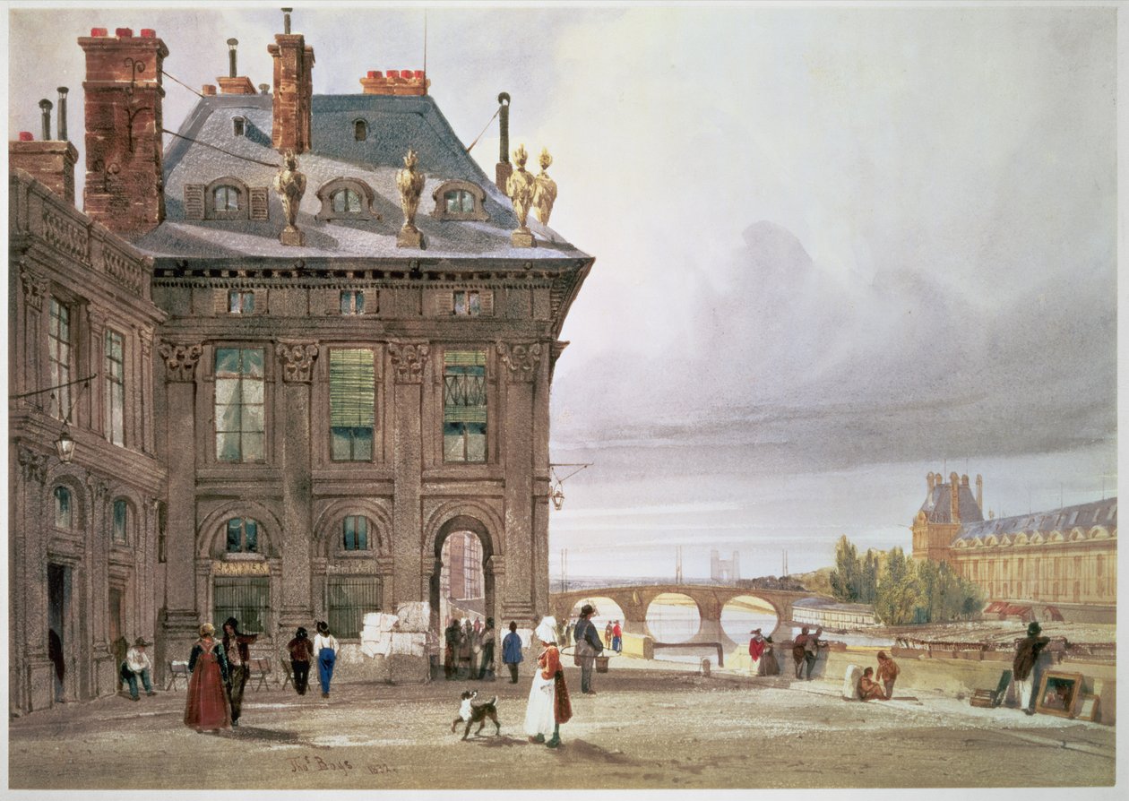 The Pont Royal and the Tuileries seen from the Institut, Paris by Thomas Shotter Boys