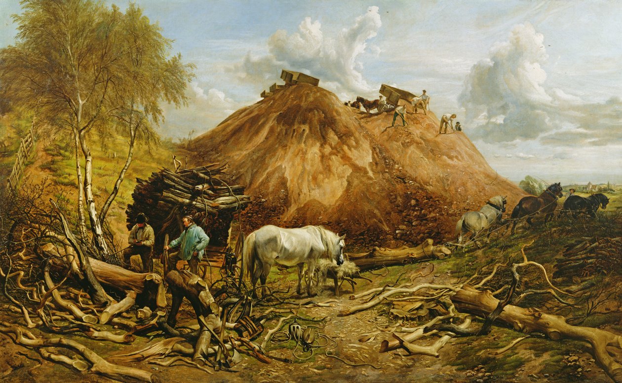 Clearing the Wood for the Iron Way, 1880 by Thomas Sidney Cooper
