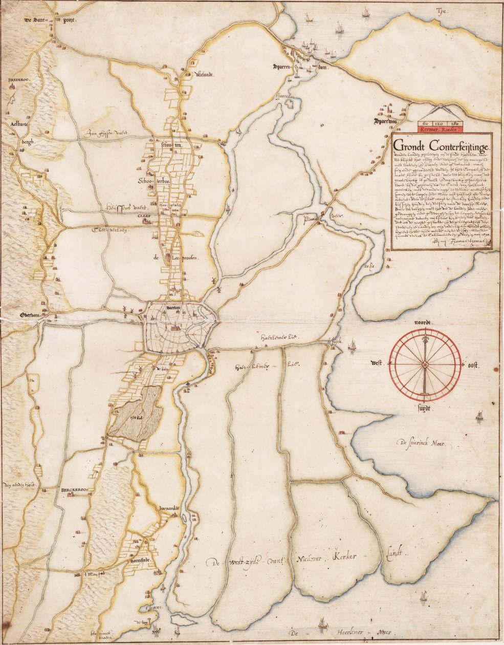 Ground Counterfeiting of the Lands Located Around the City of Haarlem by Thomas Thomasz
