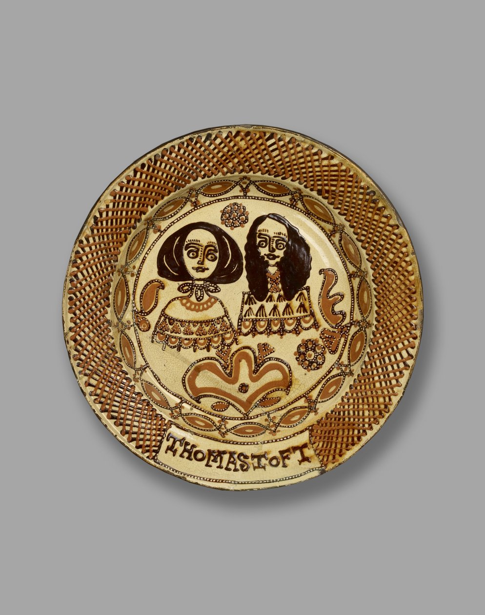 Toft Dish, Staffordshire slipware, c.1670 by Thomas Toft