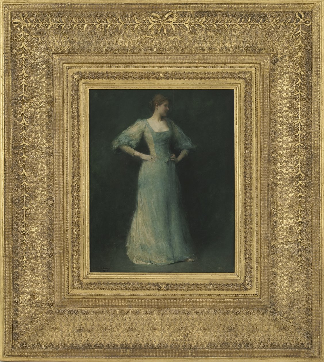 The Blue Dress by Thomas Wilmer Dewing