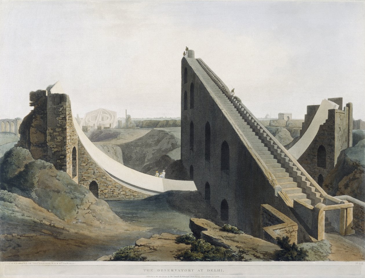 The Observatory at Delhi, plate XIX from Oriental Scenery, pub. 1808 by Thomas und William Daniell