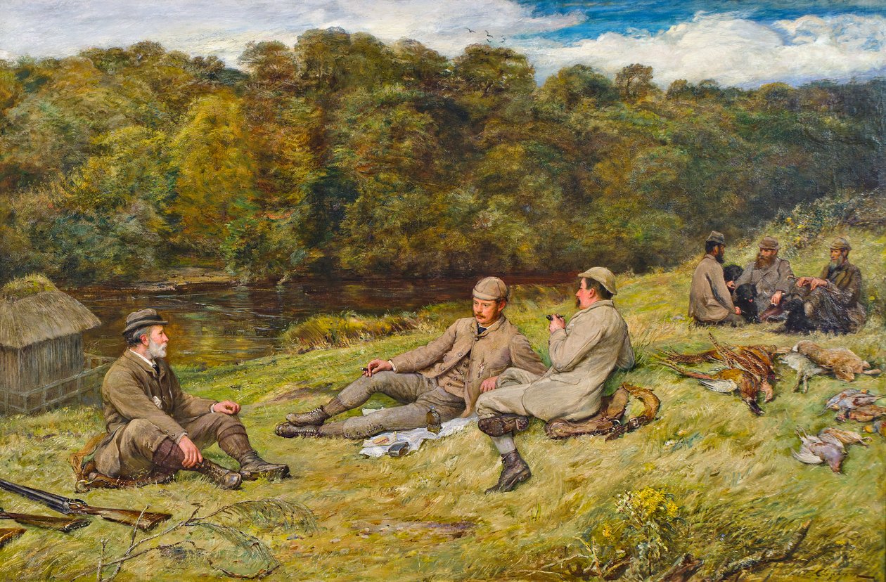Hunting Party at Stobhall (Perthshire) by Thomas Alexander Ferguson Graham