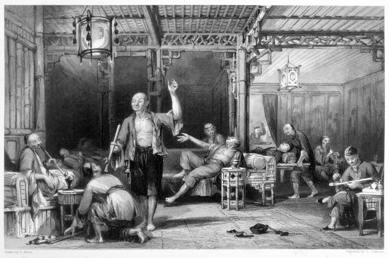 Chinese Opium Smokers, 1843 by Thomas Allom
