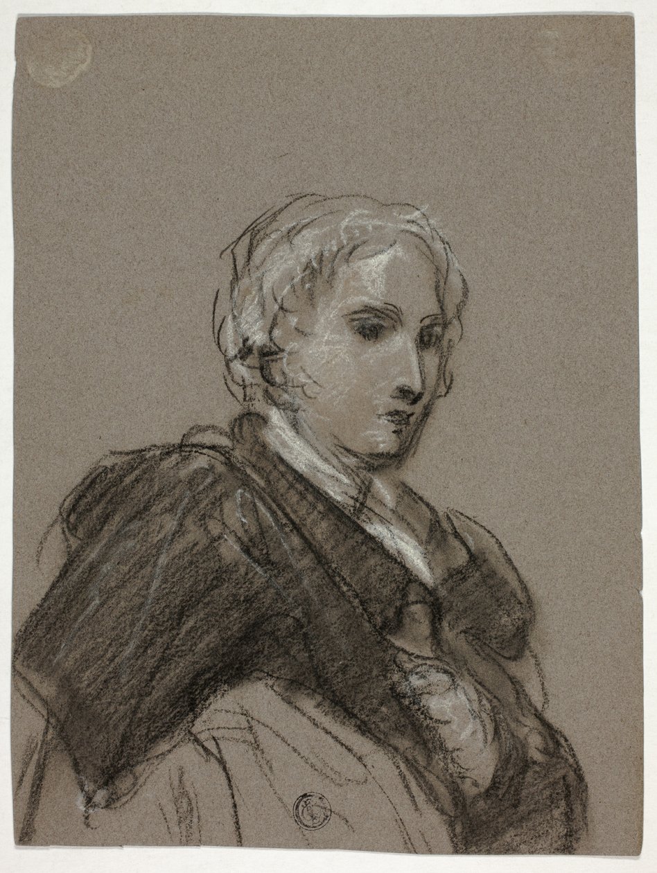 Bust of a Woman; Draped Figure, Three-Quarter Length by Thomas Barker