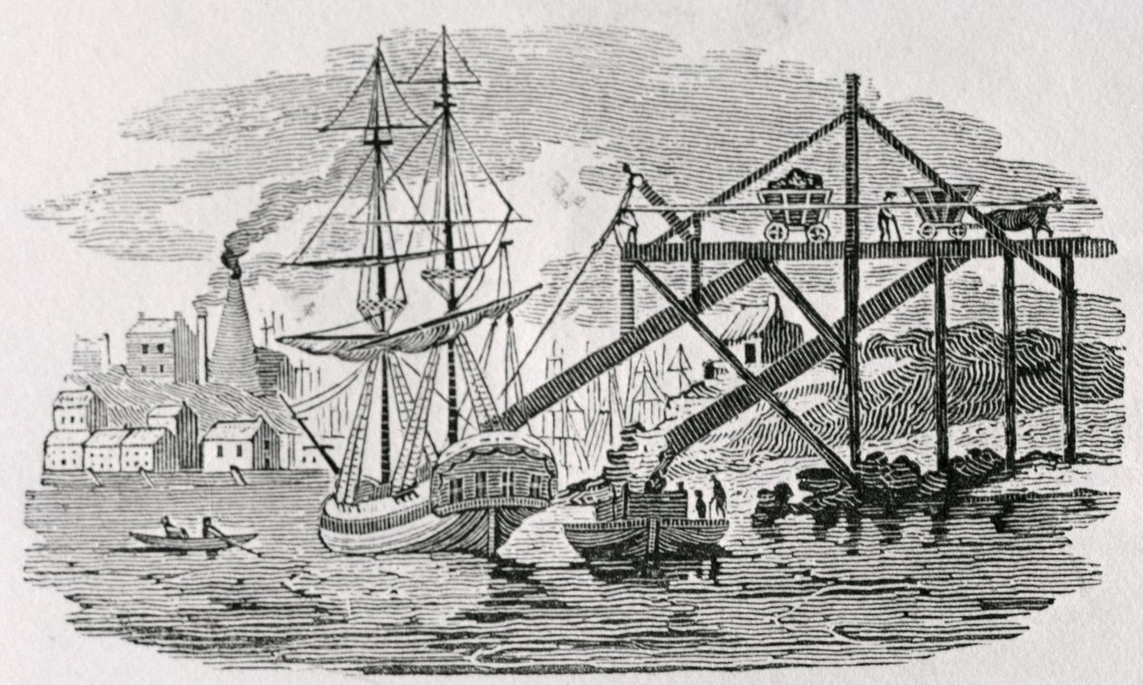 Loading Coal on Cargo Ships from 