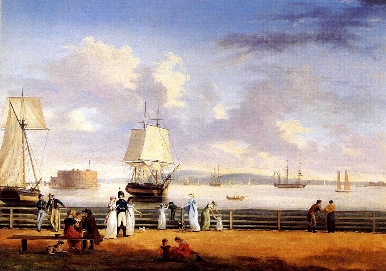 New York Harbour, c.1810 by Thomas Birch