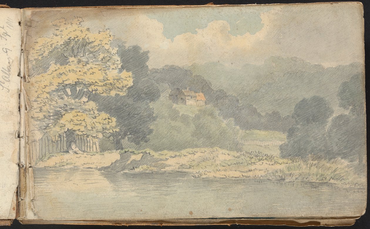 Album of Landscape and Figure Studies: Landscape Scene near St. Albans by Thomas Bradshaw