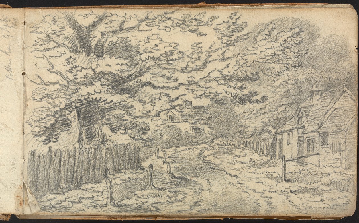 Album of Landscape and Figure Studies: Rural Road near Potten End by Thomas Bradshaw