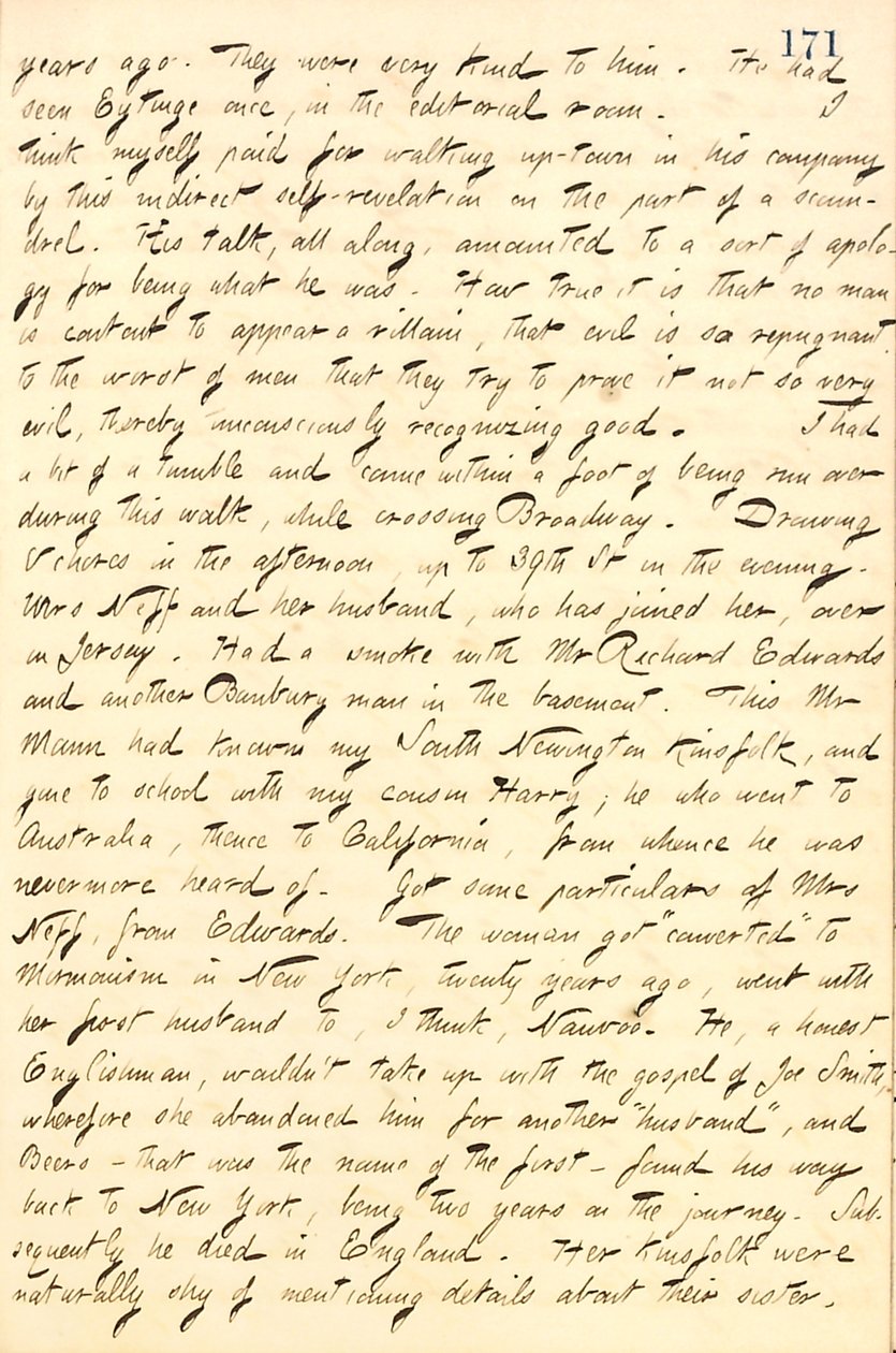Thomas Butler Gunn Diaries - Volume 10, page 192, April 20, 1859 by Thomas Butler Gunn