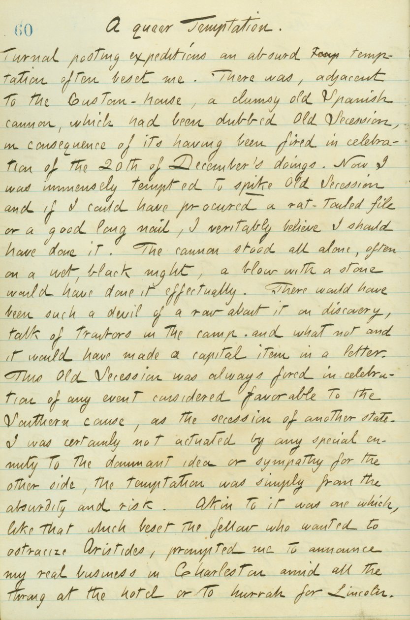 Thomas Butler Gunn Diaries - Volume 15, page 70, January 12, 1861 by Thomas Butler Gunn