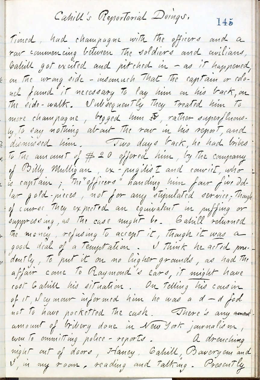 Thomas Butler Gunn Diaries - Volume 16, page 166, May 10, 1861 by Thomas Butler Gunn