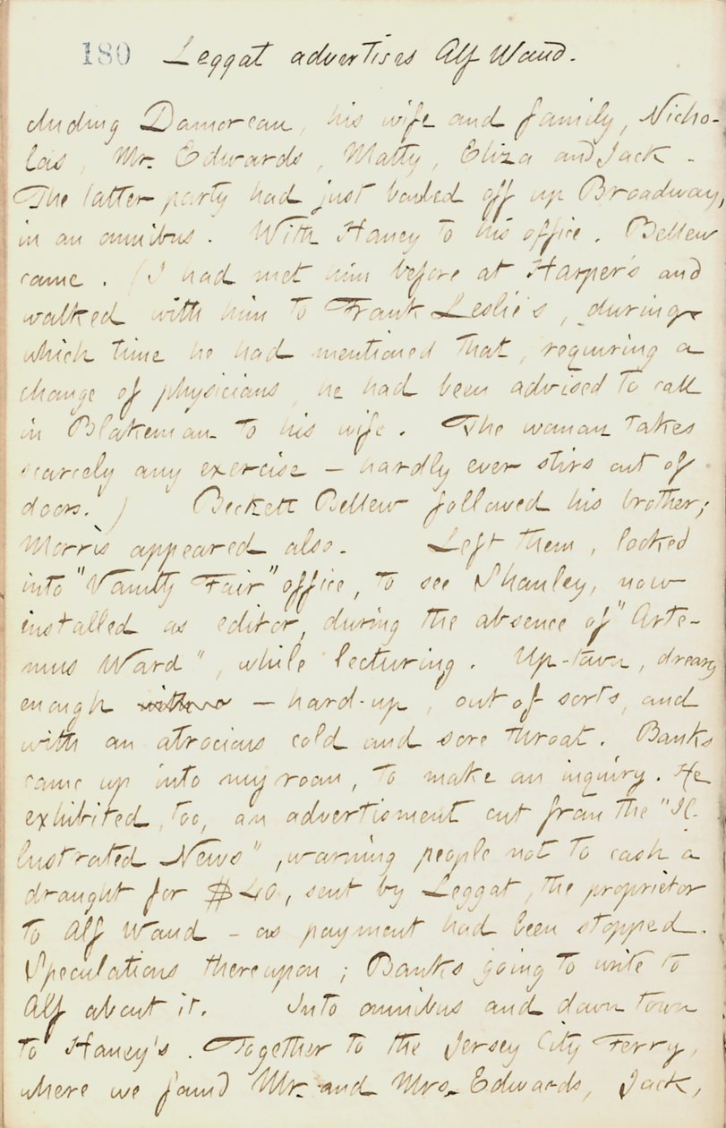 Thomas Butler Gunn Diaries - Volume 18, page 198, January 29, 1862 by Thomas Butler Gunn