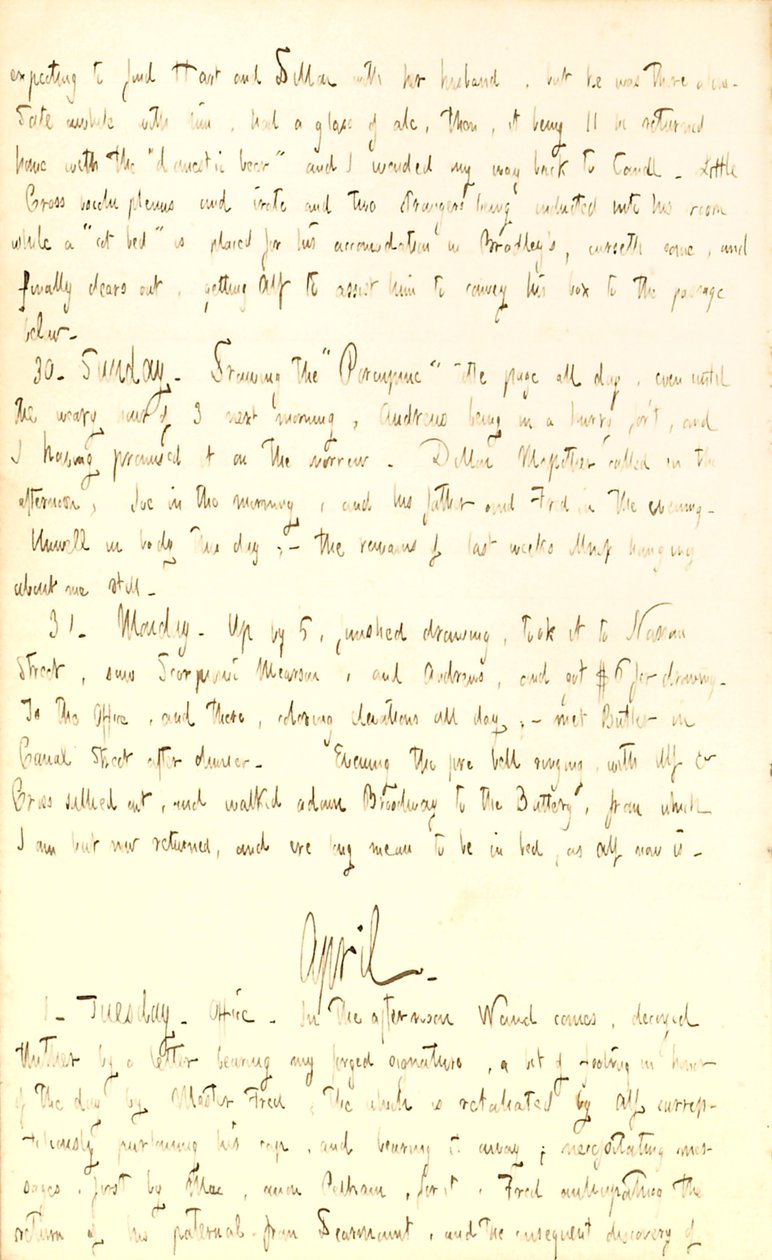 Thomas Butler Gunn Diaries - Volume 2, page 70, March 29-April 1, 1851 by Thomas Butler Gunn