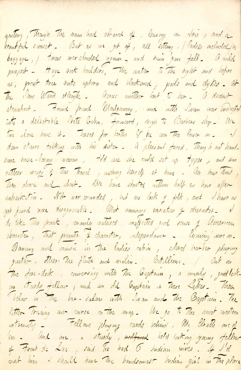 Thomas Butler Gunn Diaries - Volume 6, page 59, August 13, 1853 by Thomas Butler Gunn
