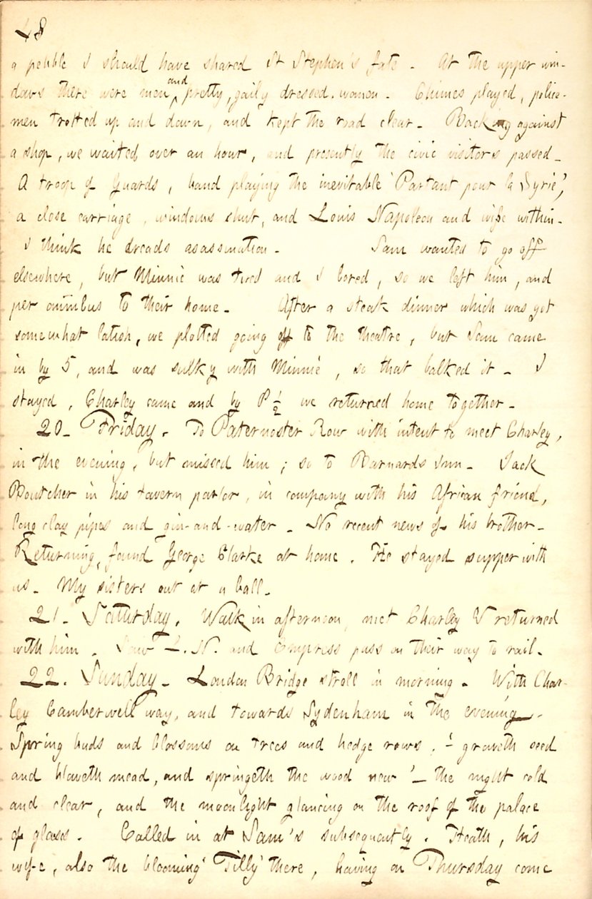 Thomas Butler Gunn Diaries - Volume 7, page 54, April 19-22, 1855 by Thomas Butler Gunn