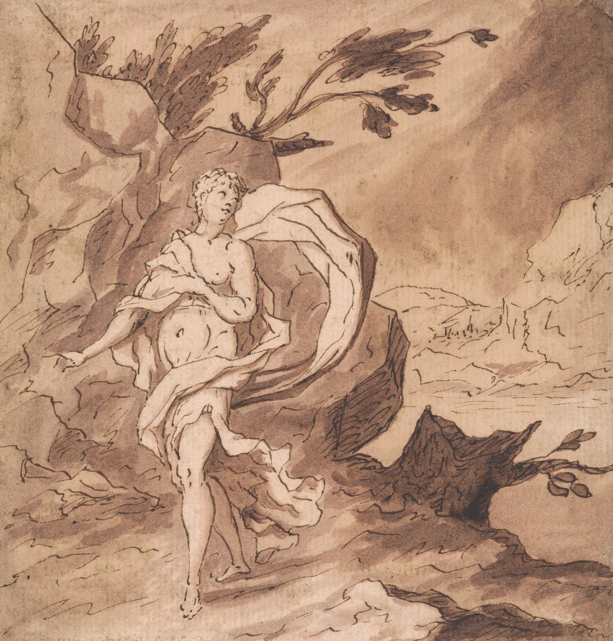 Anna lamenting the absence of Tobias (Tobit 10:7) by Thomas Carwitham