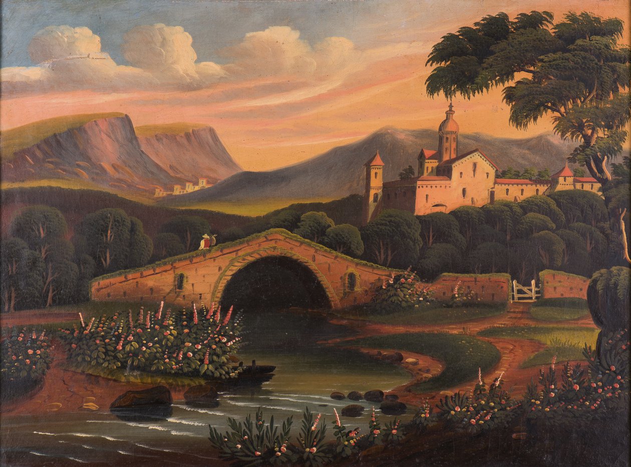 Italian Scene with Bridge by Thomas Chambers