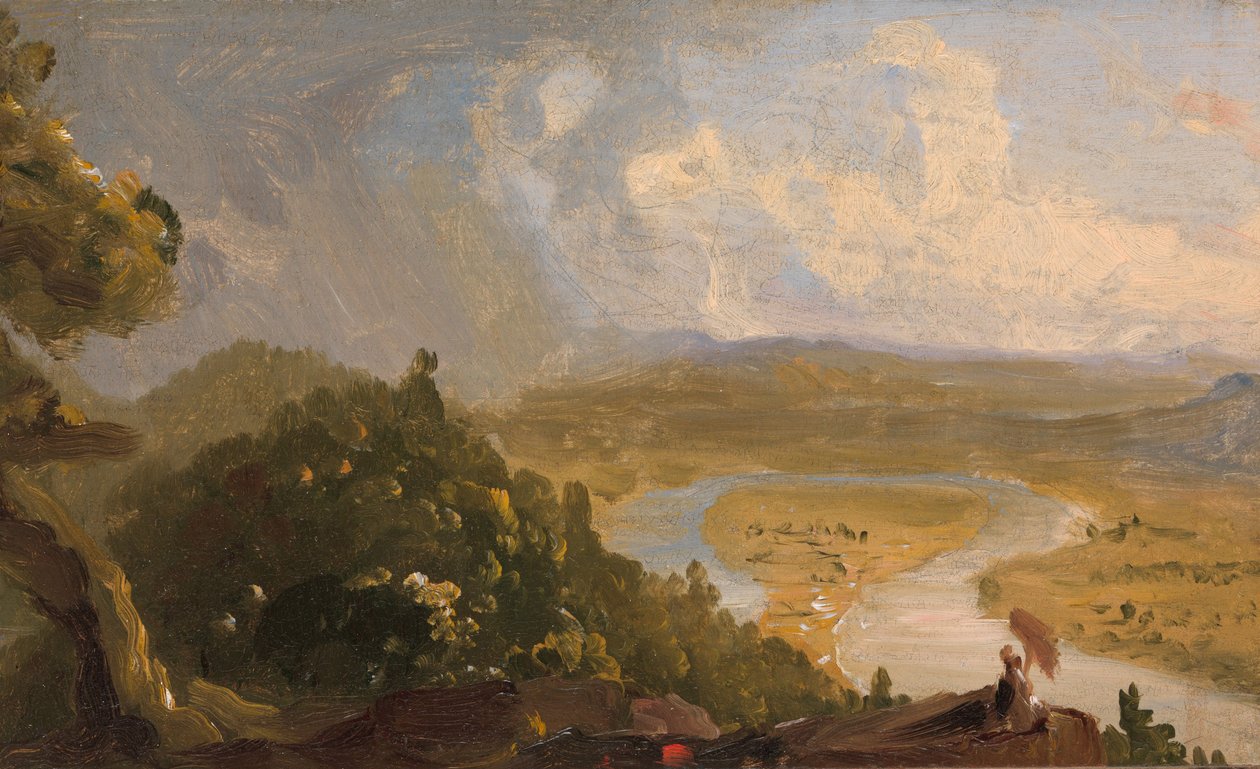 Sketch for View from Mount Holyoke, Northampton, Massachusetts, after a Thunderstorm (The Oxbow) by Thomas Cole