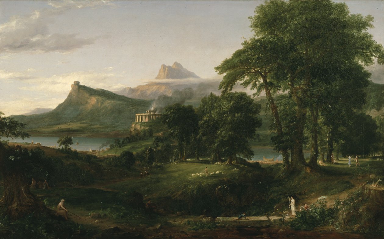 The Course of Empire: The Arcadian or Pastoral State, c.1836 by Thomas Cole