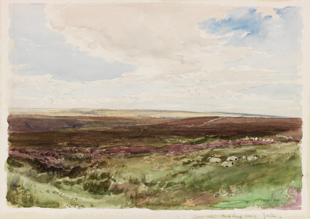 Moorland near Hart Leap Well, Yorkshire by Thomas Collier