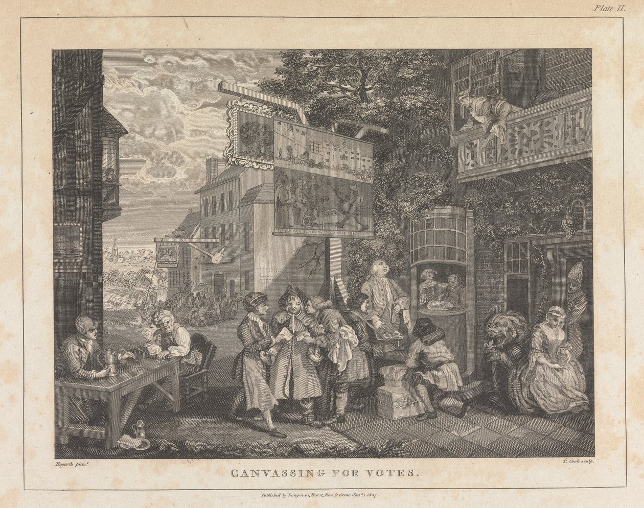 Canvassing for Votes, Plate II by Thomas Cook