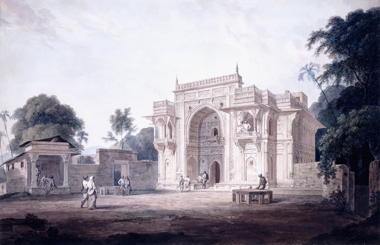 A Gate Leading to a Mosque, Chunargarh, Uttar Pradesh by Thomas Daniell