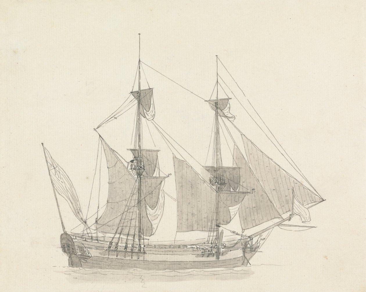 A Two Master in Sail by Thomas Daniell