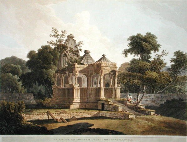 An Ancient Hindoo Temple in the Fort of Rotas, Bahar, plate 12 from 