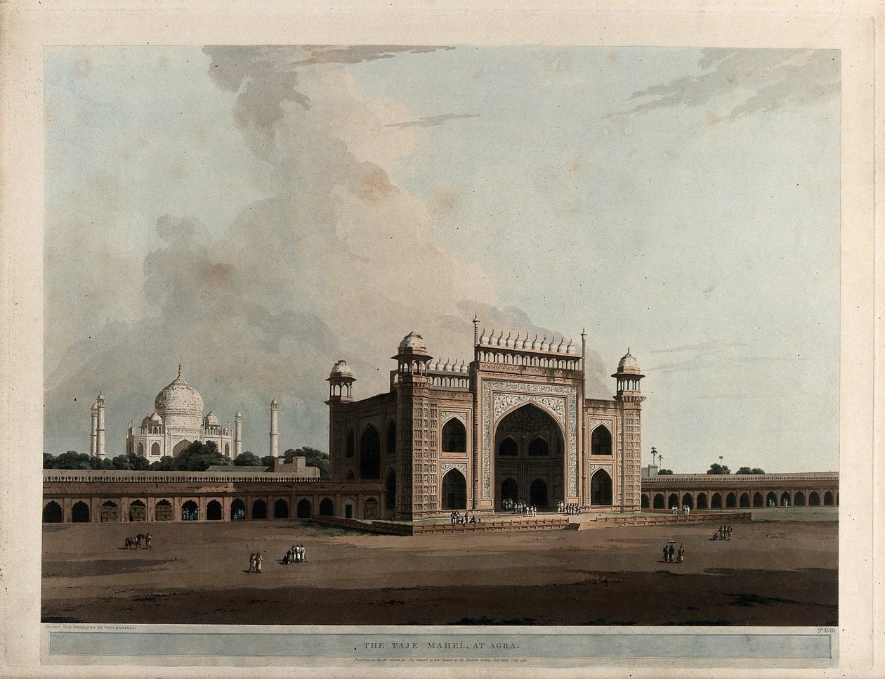 The Taj Mahal, at Agra by Thomas Daniell