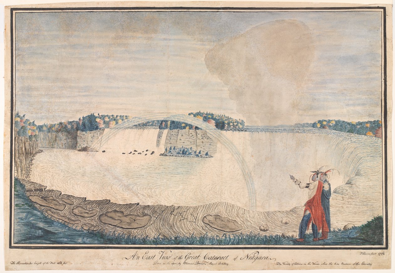 An East View of the Great Cataract of Niagara, 1762 by Thomas Davies