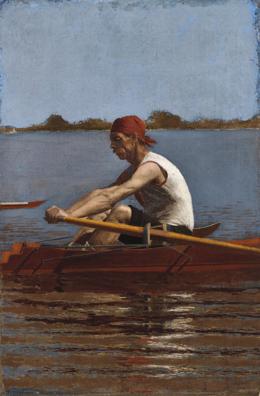 John Biglin in a Single Scull by Thomas Eakins