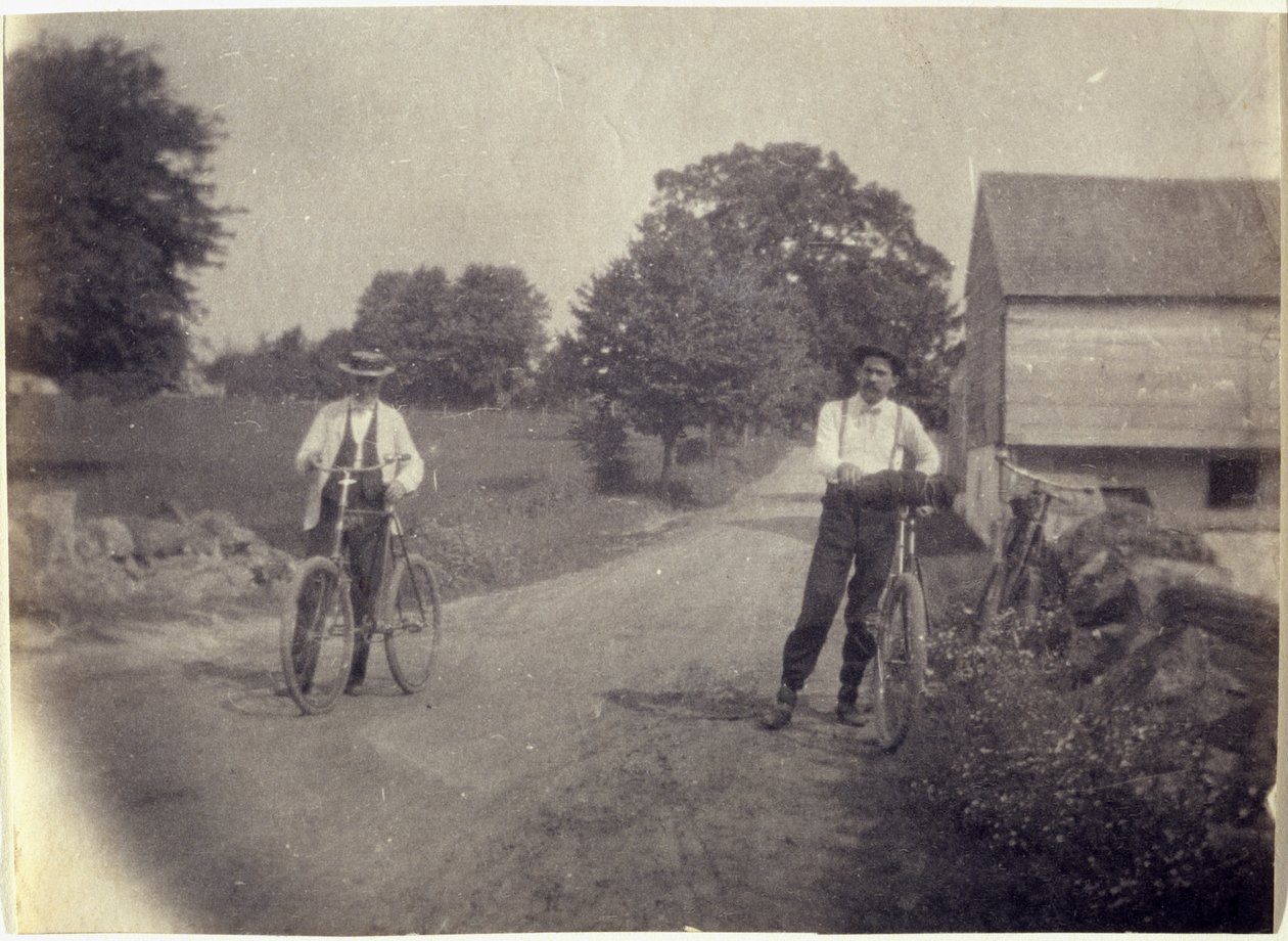 Samuel Murray and Benjamin Eakins on Bicycles by Thomas Eakins