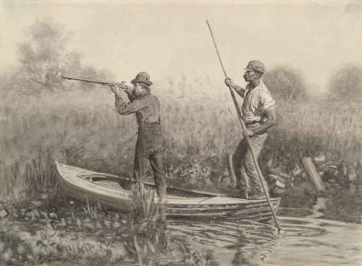 Study for Rail Shooting from a Punt by Thomas Eakins