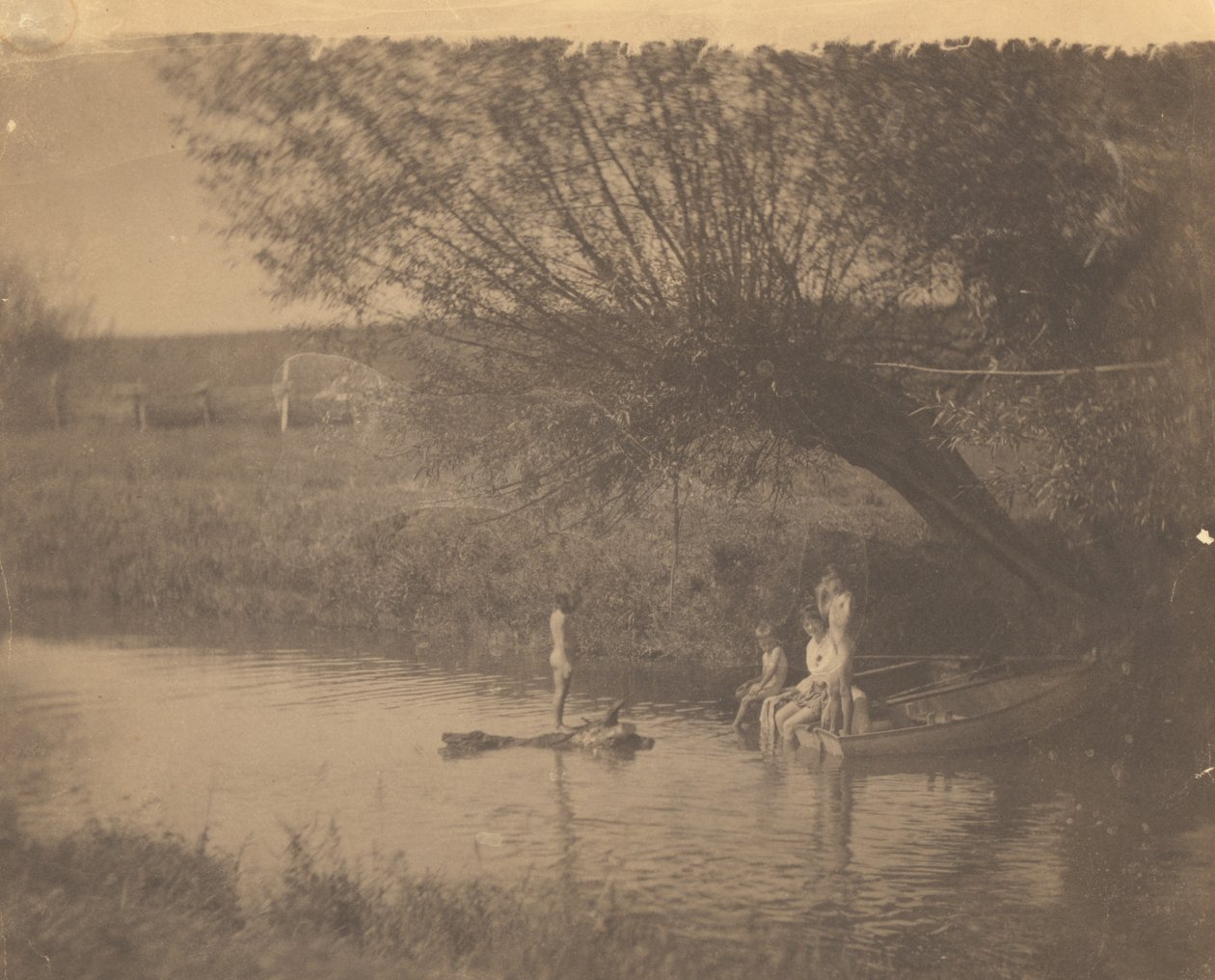 [Susan Macdowell and Crowell Children at Avondale, Pennsylvania] by Thomas Eakins