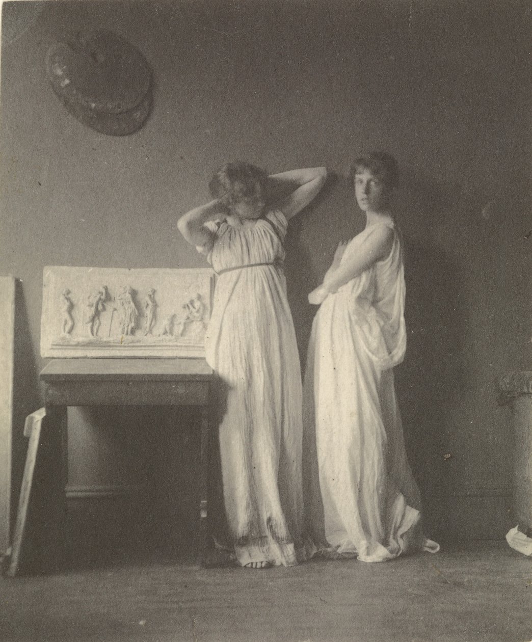 Two Female Models in Classical Costume with Eakins