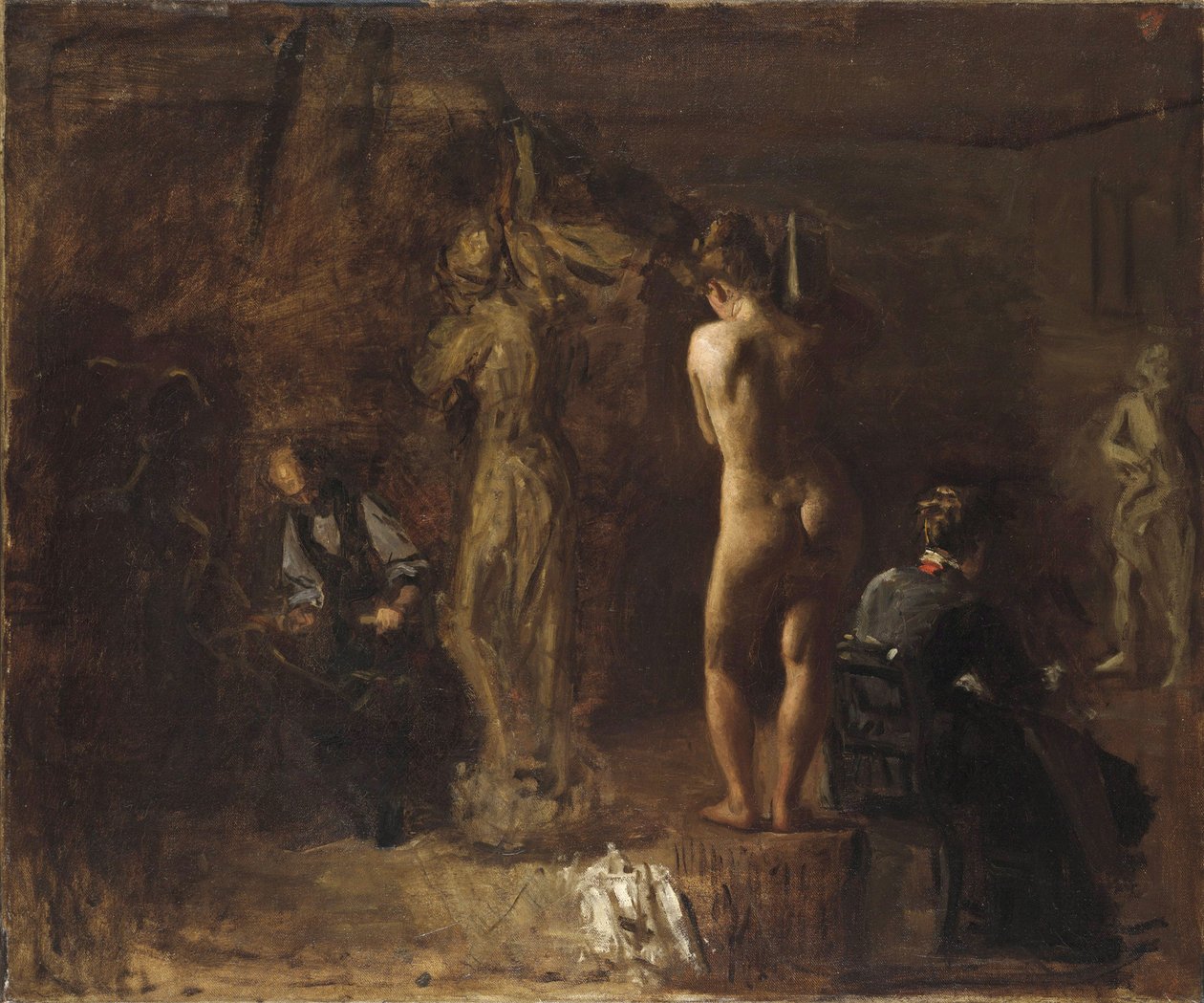 William Rush Carving His Allegorical Figure of the Schuylkill River by Thomas Eakins
