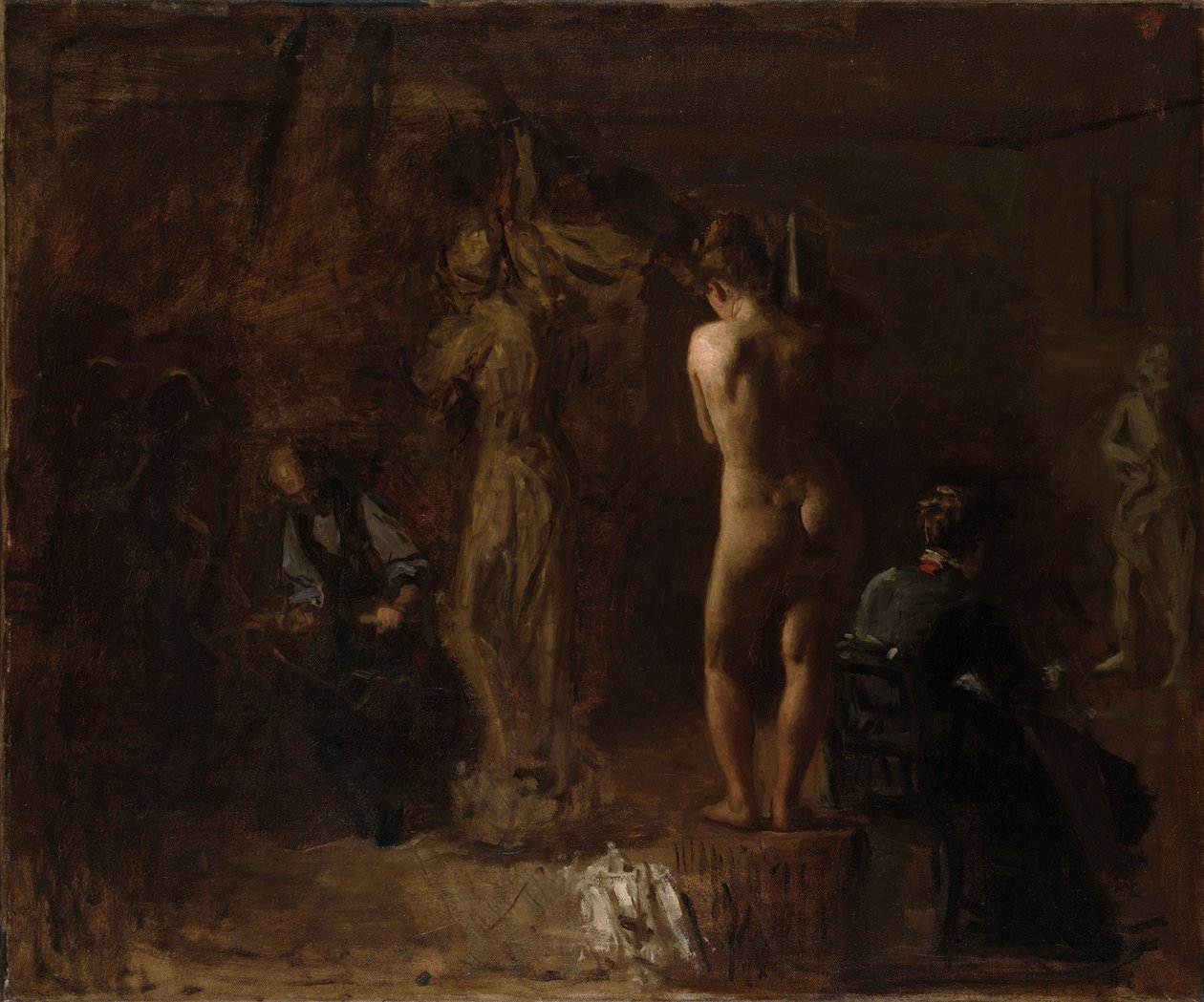William Rush Carving His Allegorical Figure of the Schuylkill River, Study by Thomas Eakins